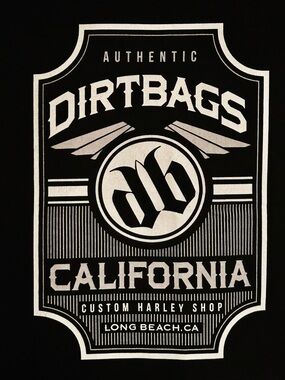 DIRTBAGS California Graphic Sleeveless Tee in Black and White